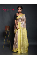 Pure Gicha Silk Saree With Contrast Color Border And Pallu (KR54)